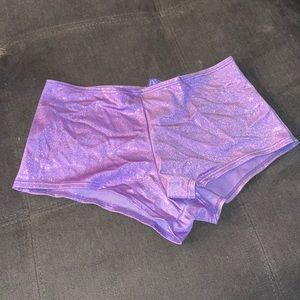 Sparkly purple shorts